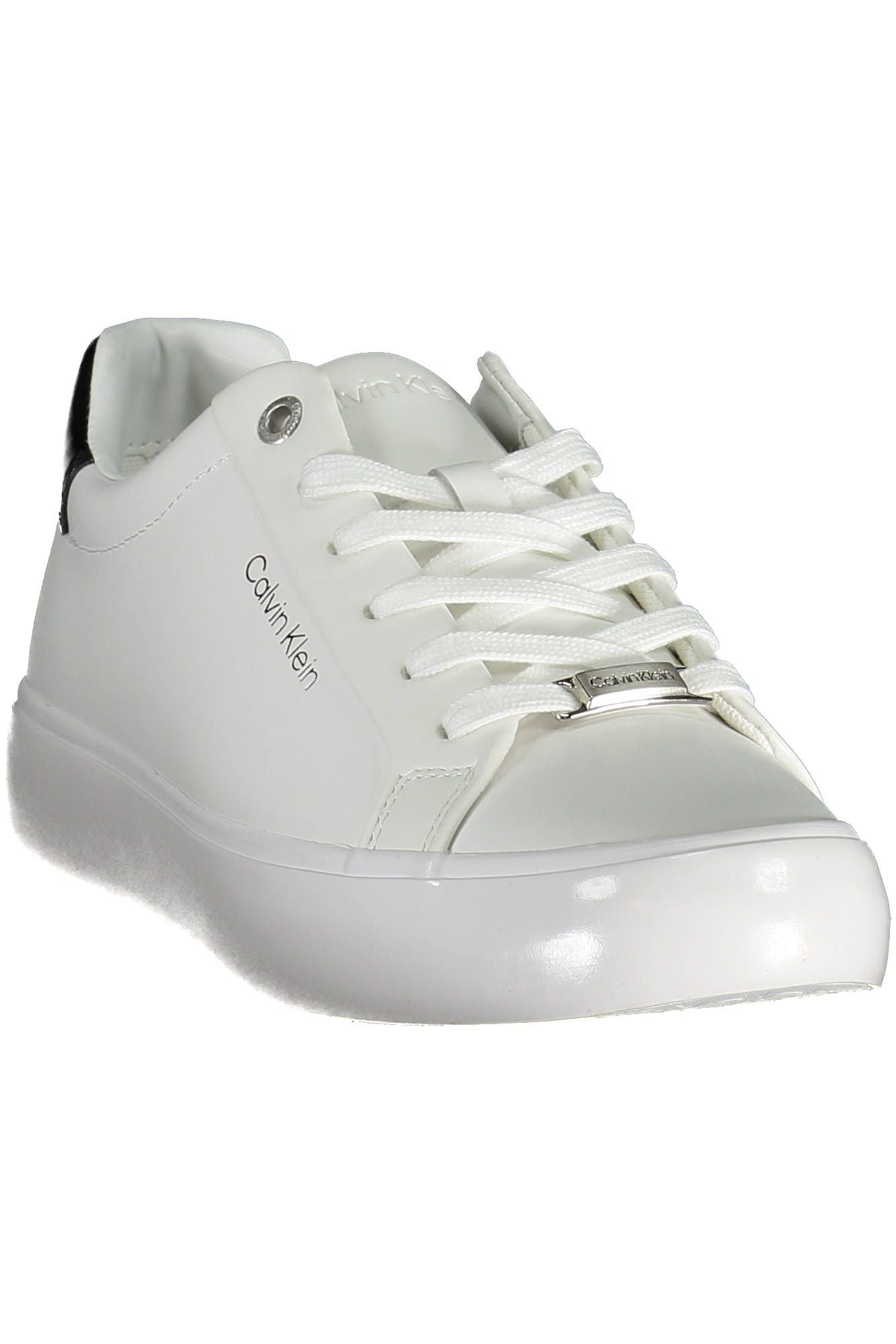 Baskets en cuir blanc Calvin Klein pour femme