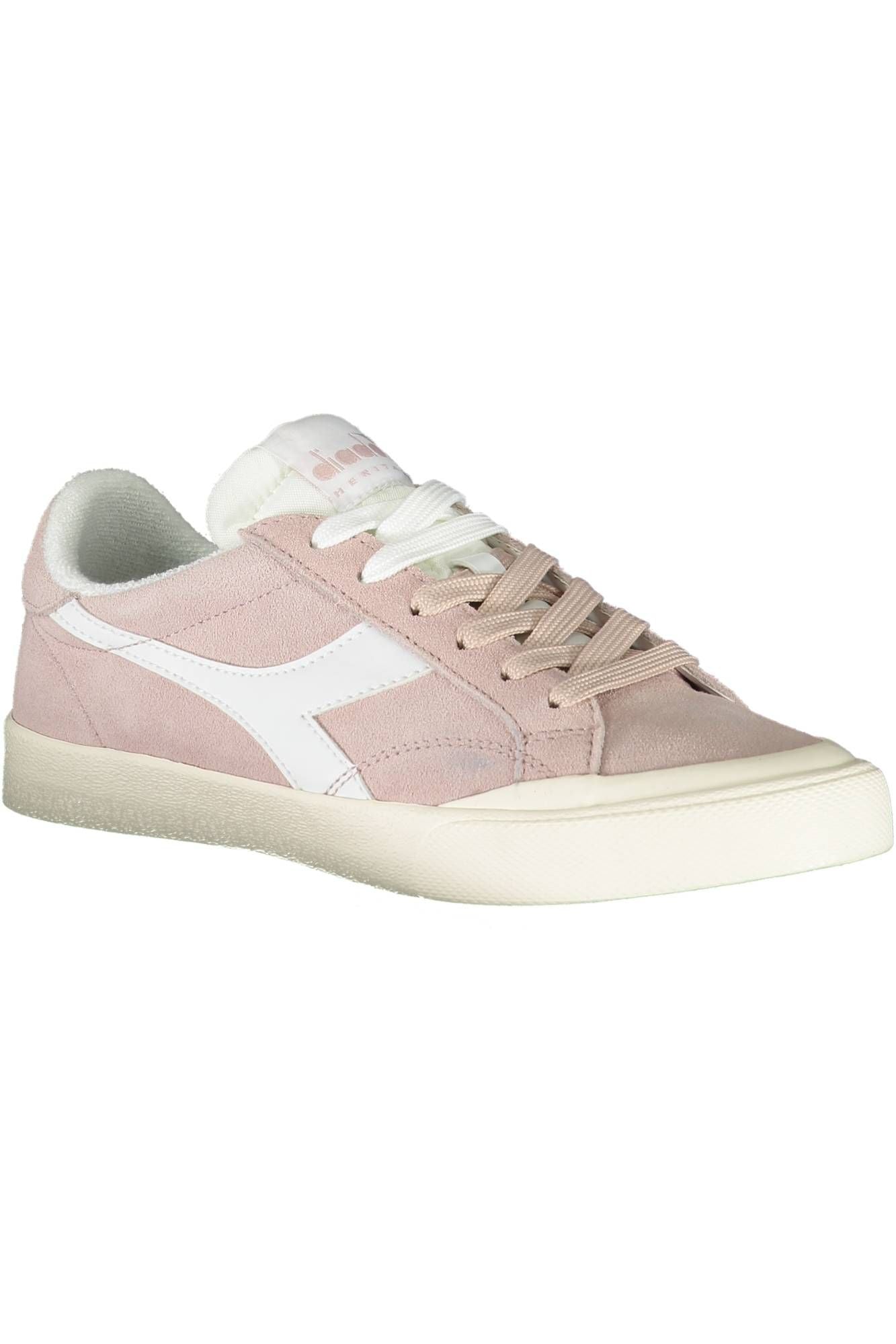 Baskets en cuir rose Diadora pour femmes