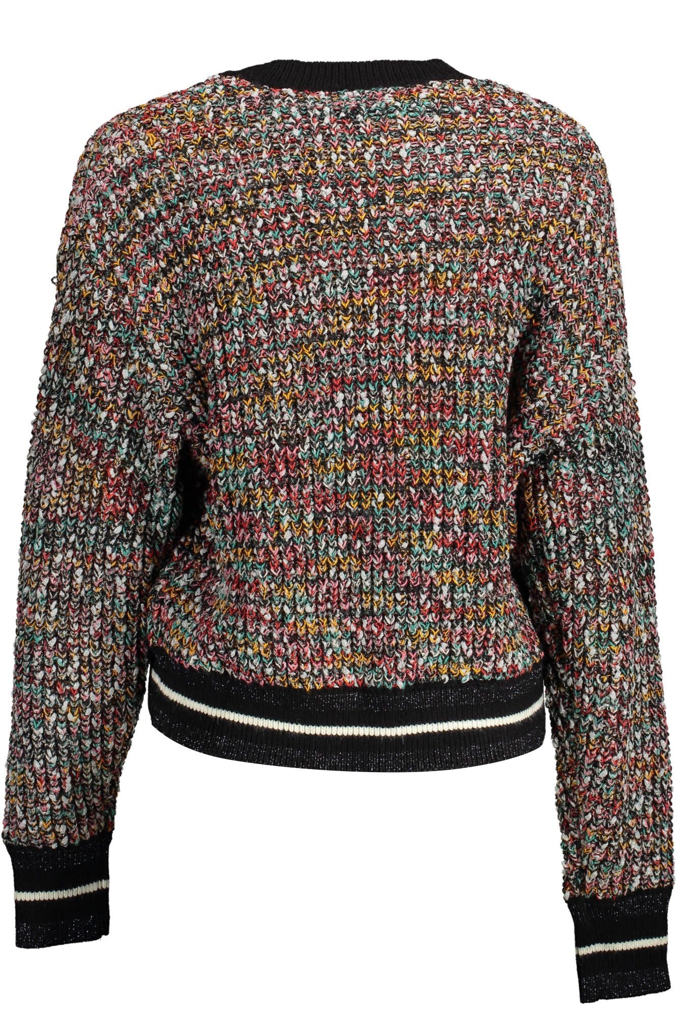 Pull noir énigmatique Desigual avec détails contrastés