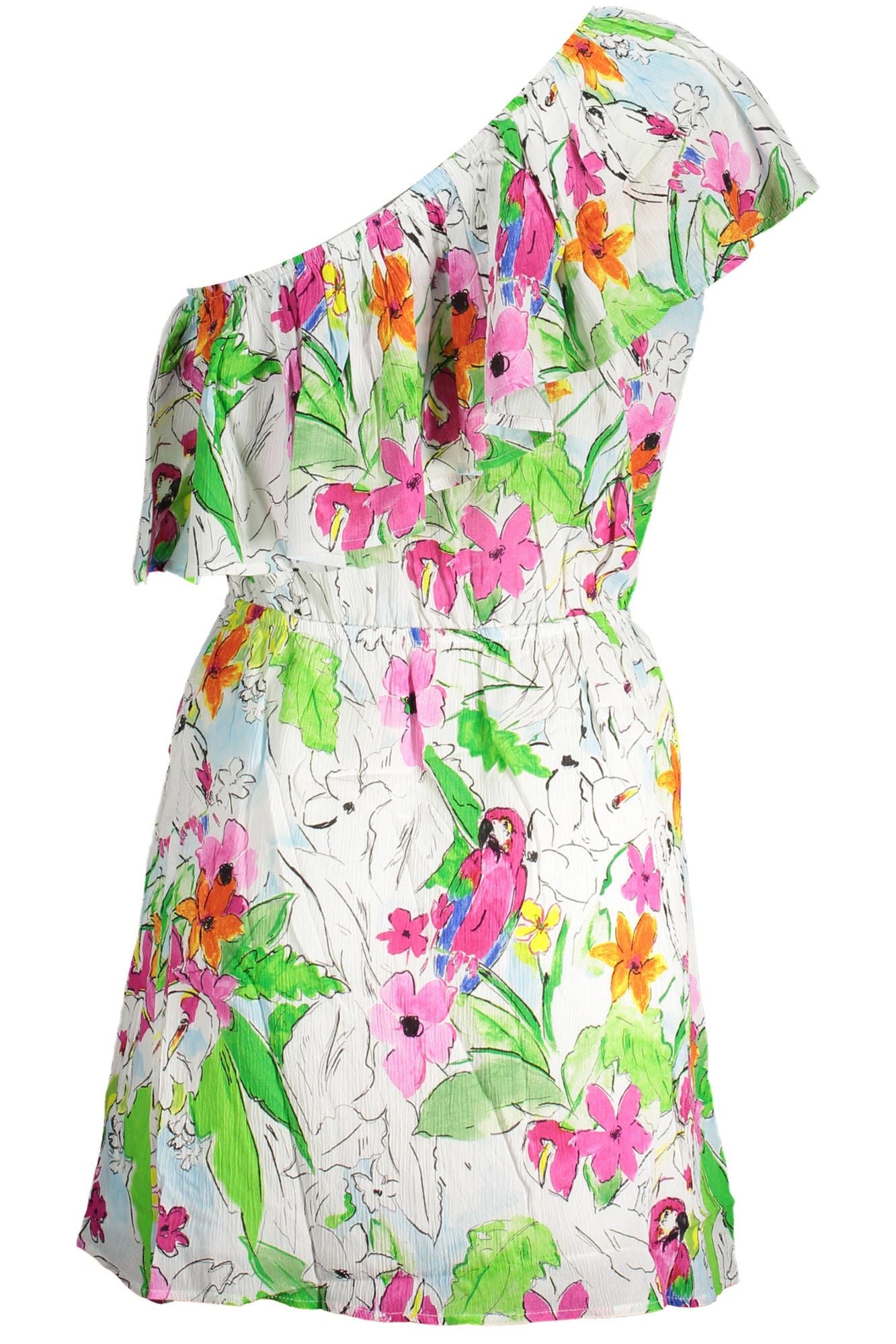 Desigual – Weißes Viskose-Kleid für Damen