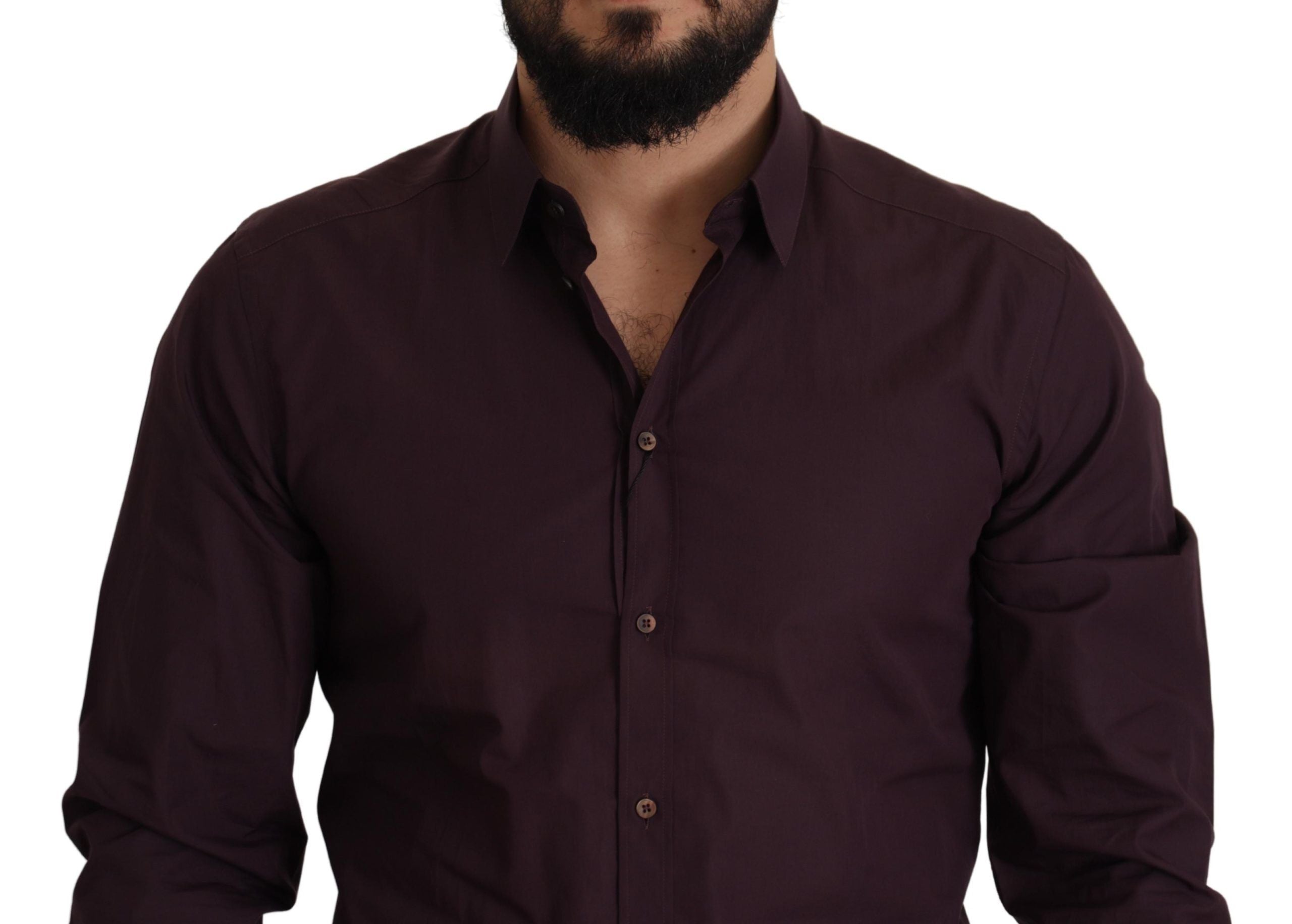 Chemise habillée slim violette Dolce & Gabbana Regal