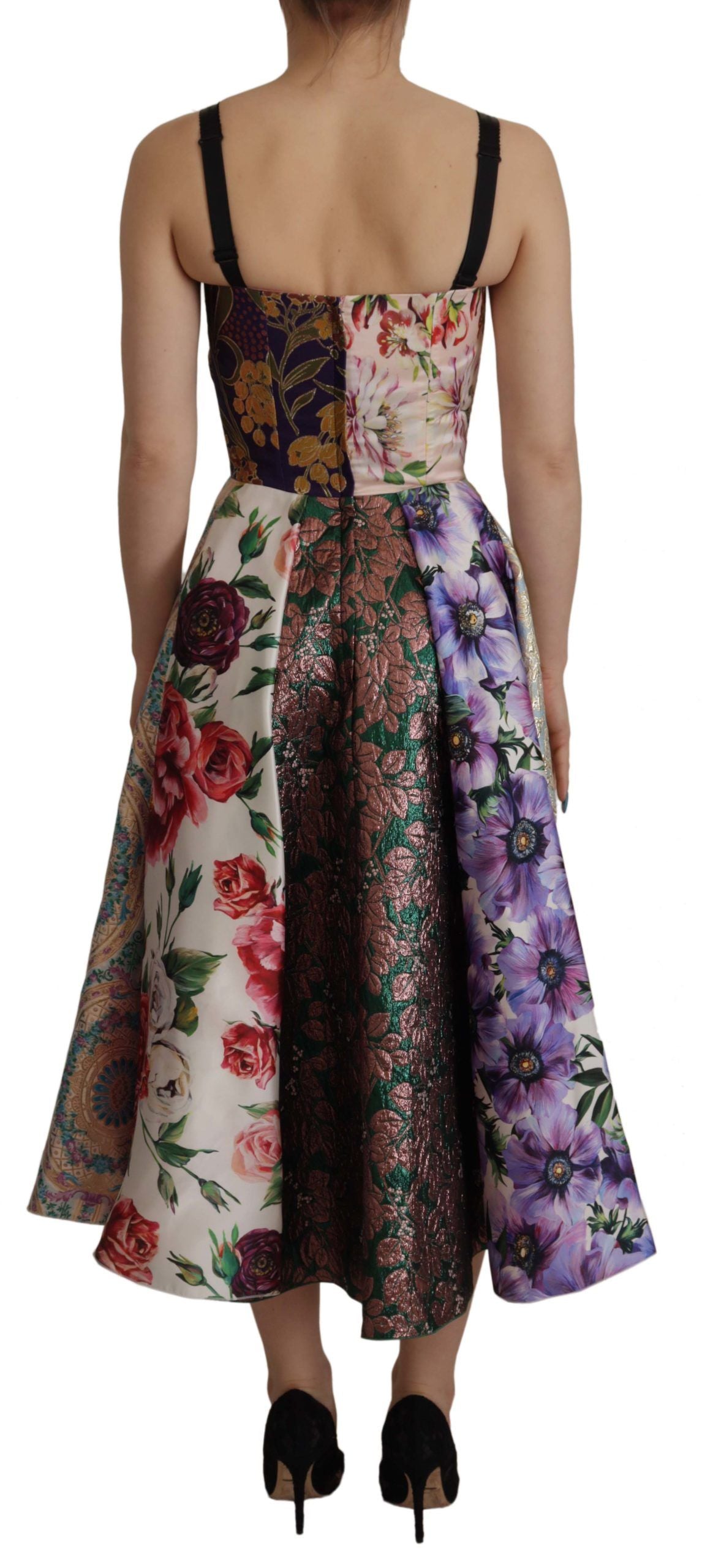 Dolce & Gabbana Patchwork Elegance Seidenmischung Kleid