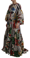 Dolce &amp; Gabbana Mehrfarbiges Patchwork-Kaftankleid