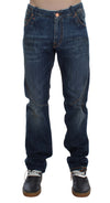 Acht Chic Slim Fit italienische Jeans in blauer Waschung