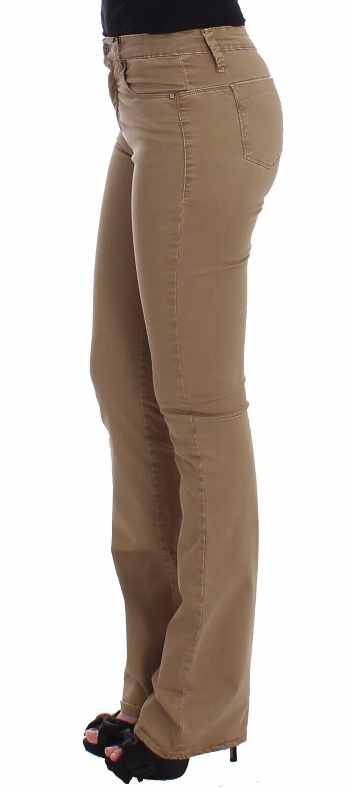 Costume National Chic Beige Jeans mit geradem Bein