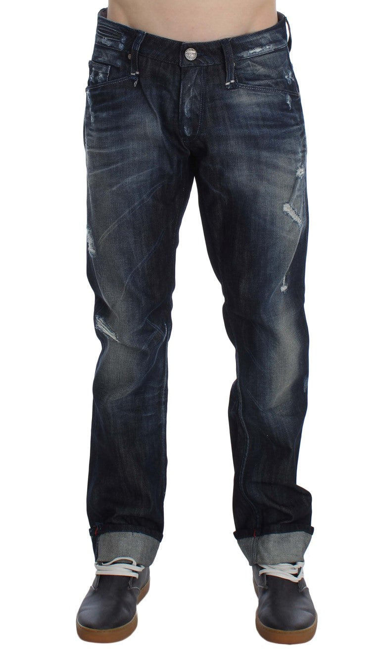 Acht Elegante Regular Straight Fit Blue Jeans