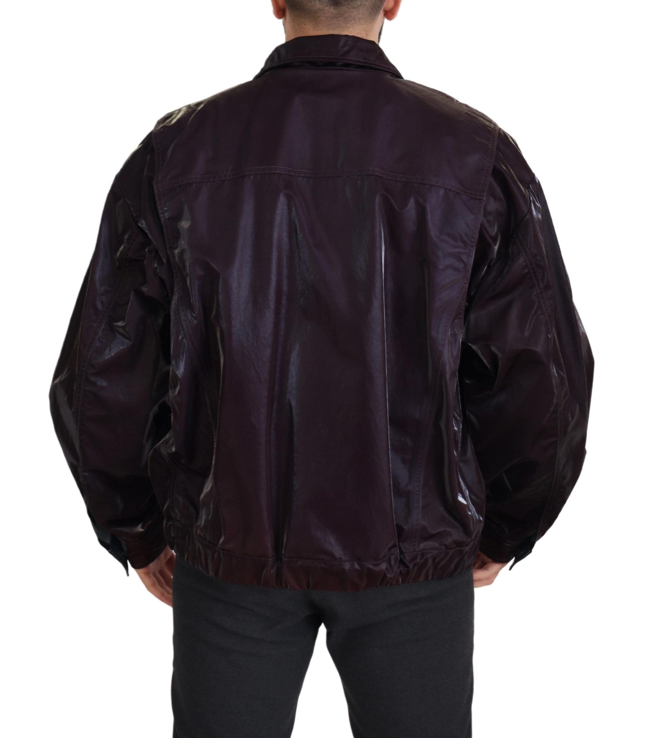 Dolce & Gabbana Elegante Bordeaux-Jacke mit Kragen