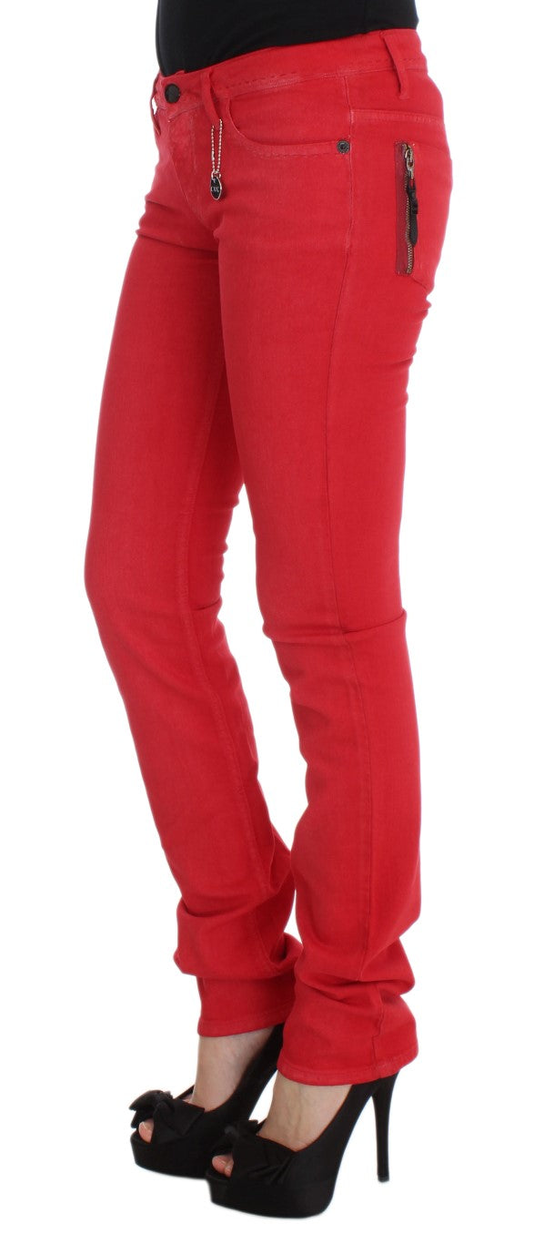 Costume National Schicke Slim-Fit-Jeans in Rot