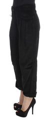 Ermanno Scervino Schicke schwarze Baumwolljeans mit weitem Bein