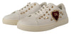 Dolce &amp; Gabbana Sneakers aus Leder mit Herz-Nieten - Pure Eleganz