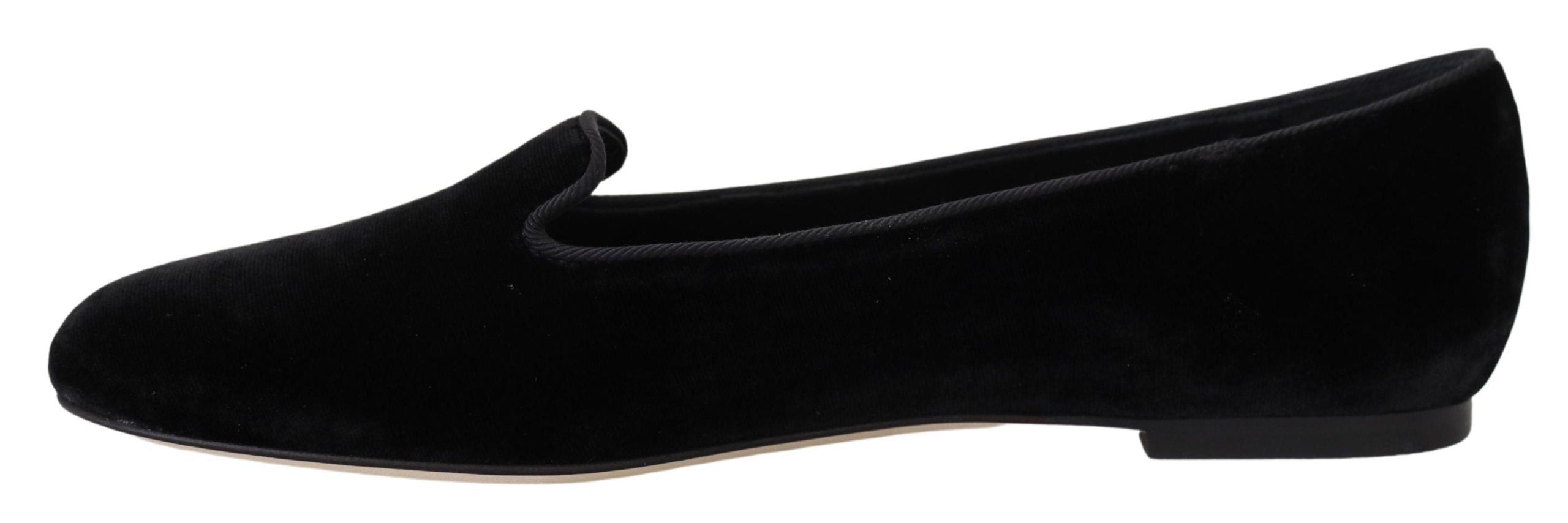 Dolce & Gabbana Elegante schwarze Loafer aus Seidenmischung