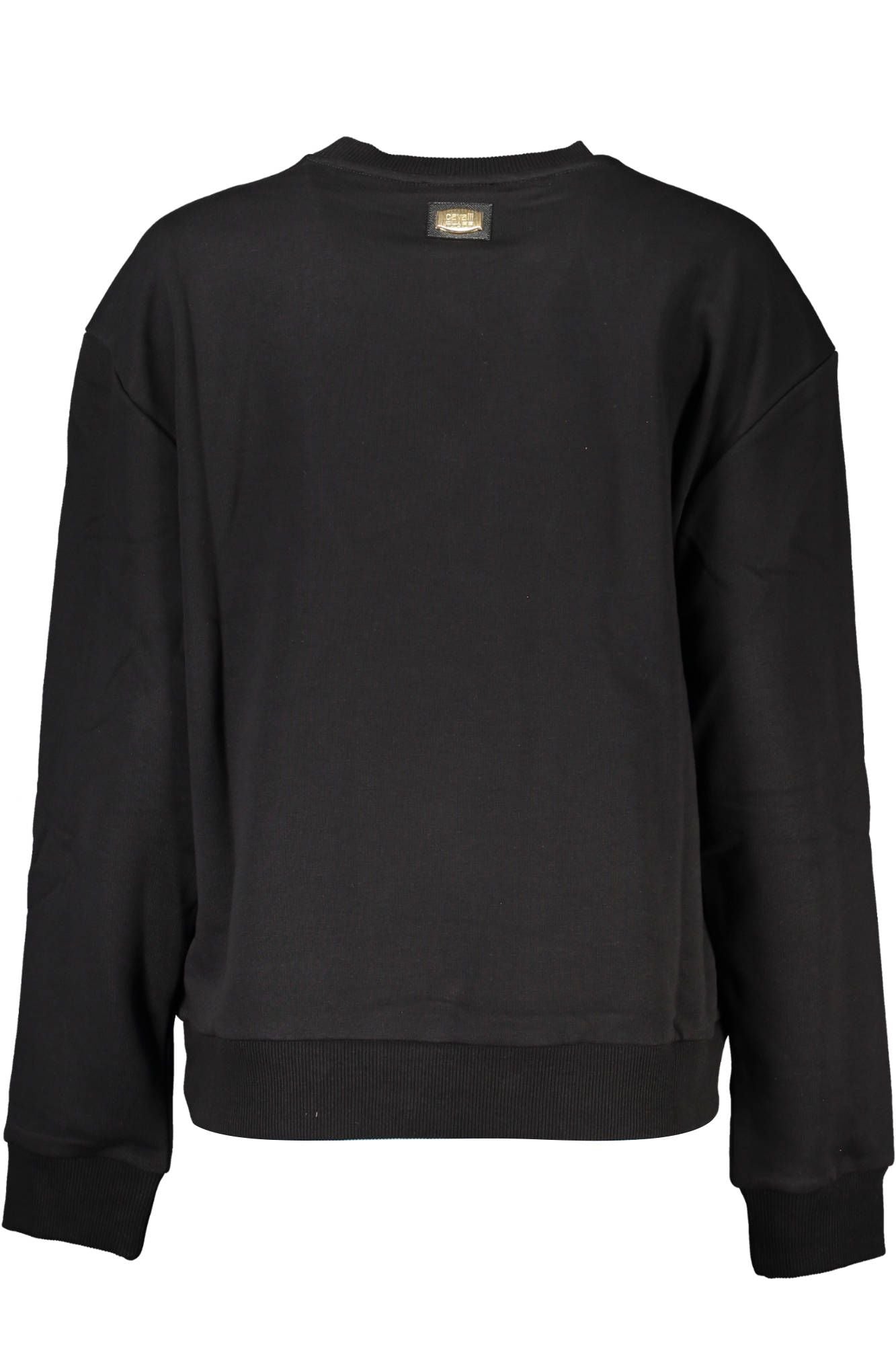 Pull en coton noir pour femme Cavalli Class