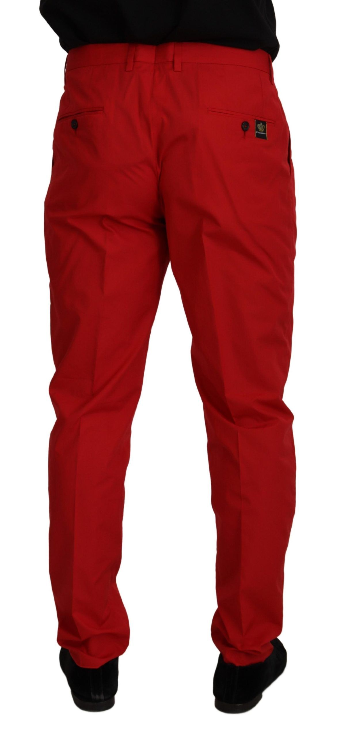 Pantalon chino slim élégant Dolce & Gabbana de couleur cramoisie