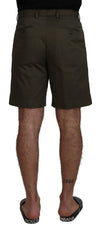 Dolce &amp; Gabbana Elegante grüne Chino-Shorts aus Baumwolle