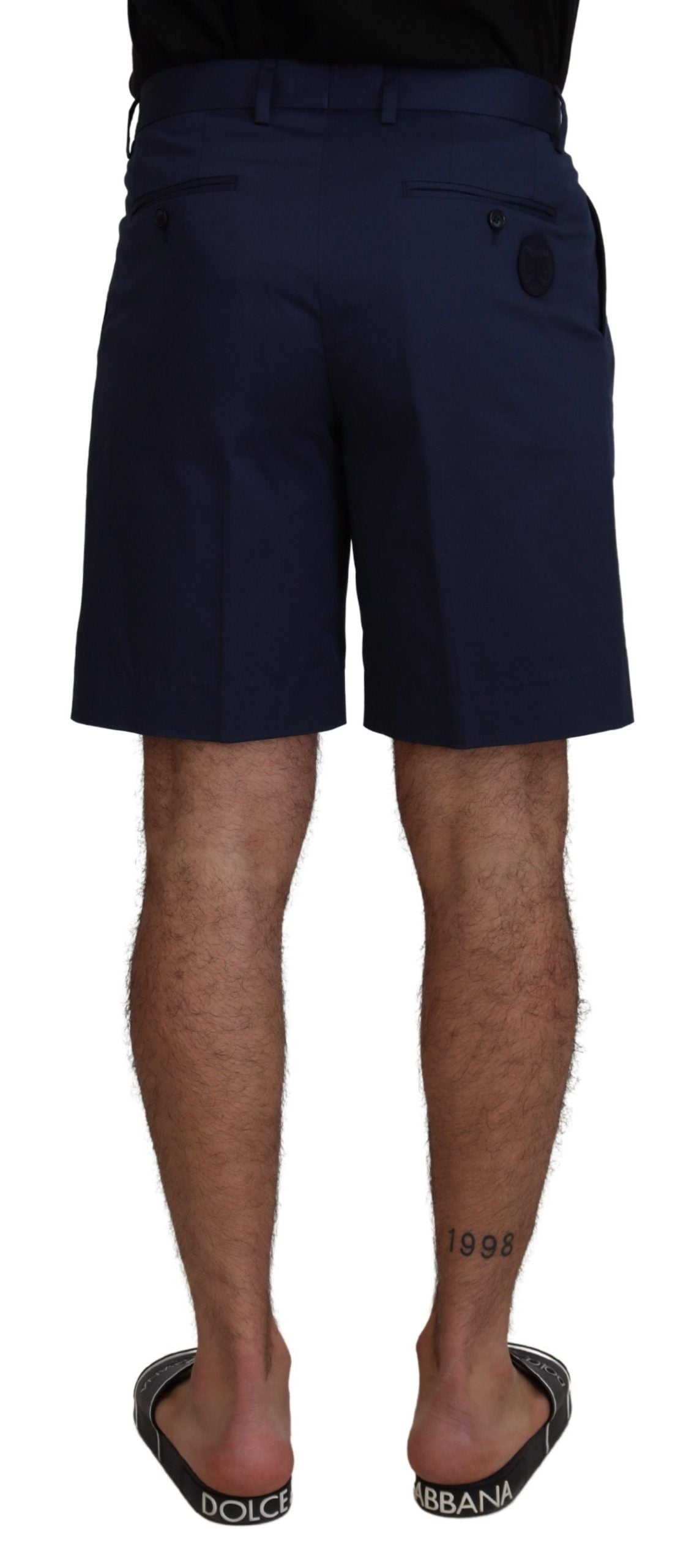 Dolce & Gabbana Elegante blaue Chino-Shorts – Normale Passform