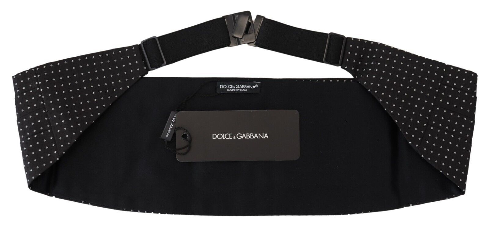 Dolce & Gabbana Ceinture de smoking élégante en soie à pois