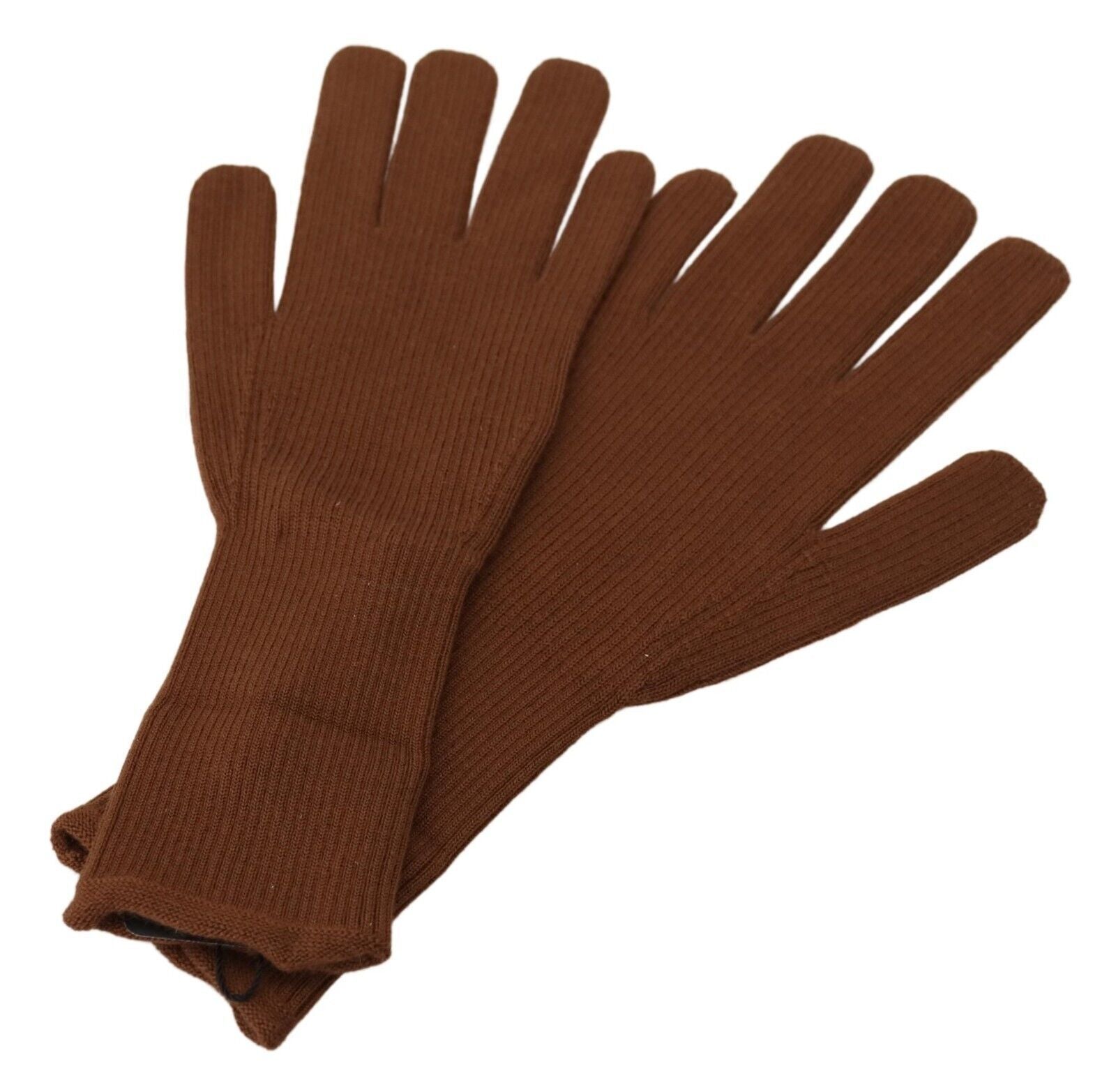 Gants d'hiver élégants en cachemire marron Dolce & Gabbana