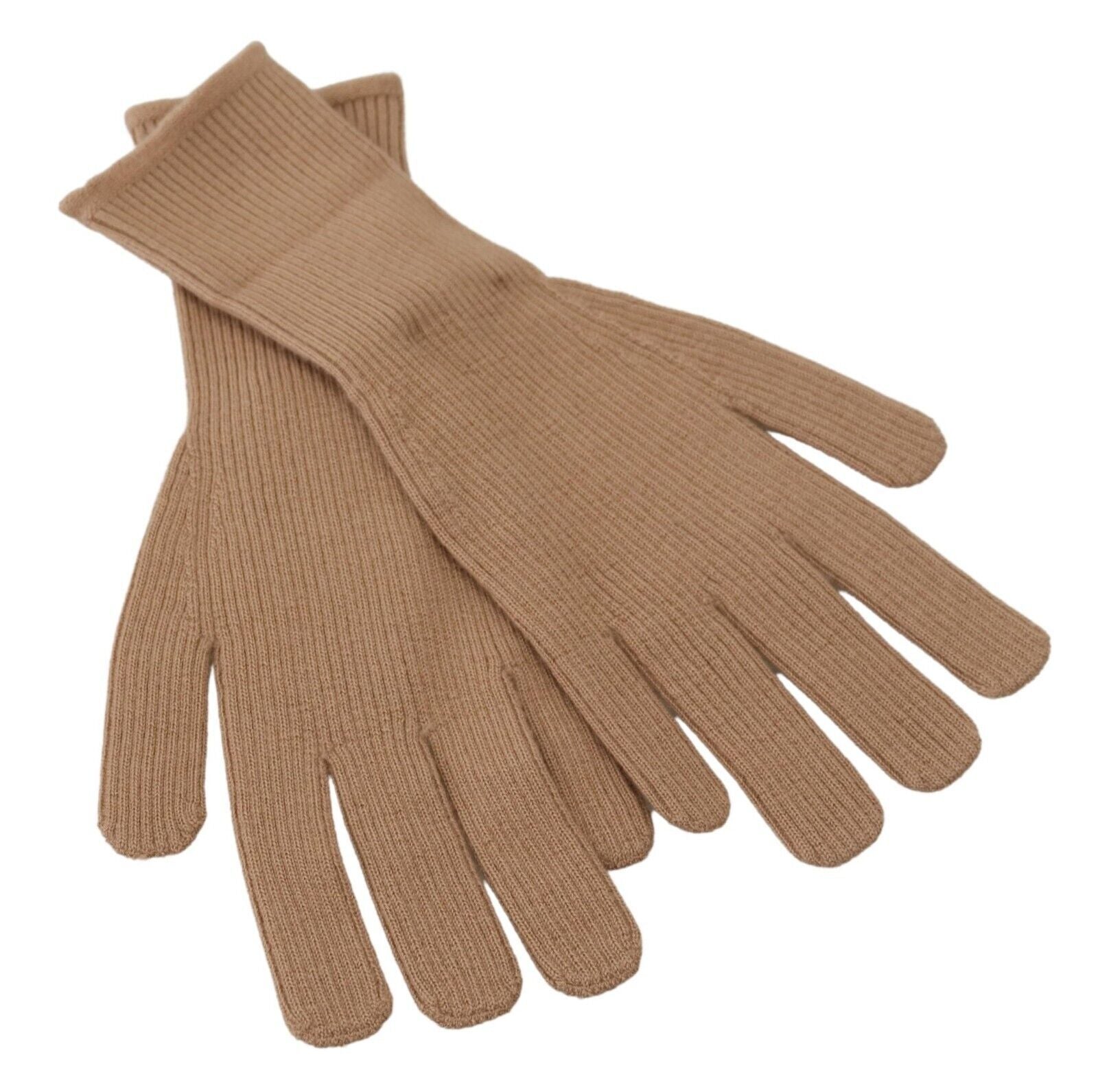 Gants d'hiver élégants en cachemire beige Dolce & Gabbana