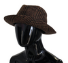 Chapeau Fedora marron élégant Dolce &amp; Gabbana - Accessoire chic d'hiver