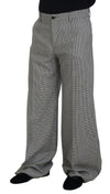 Dolce & Gabbana Elegant Wool-Mohair Black White Trousers