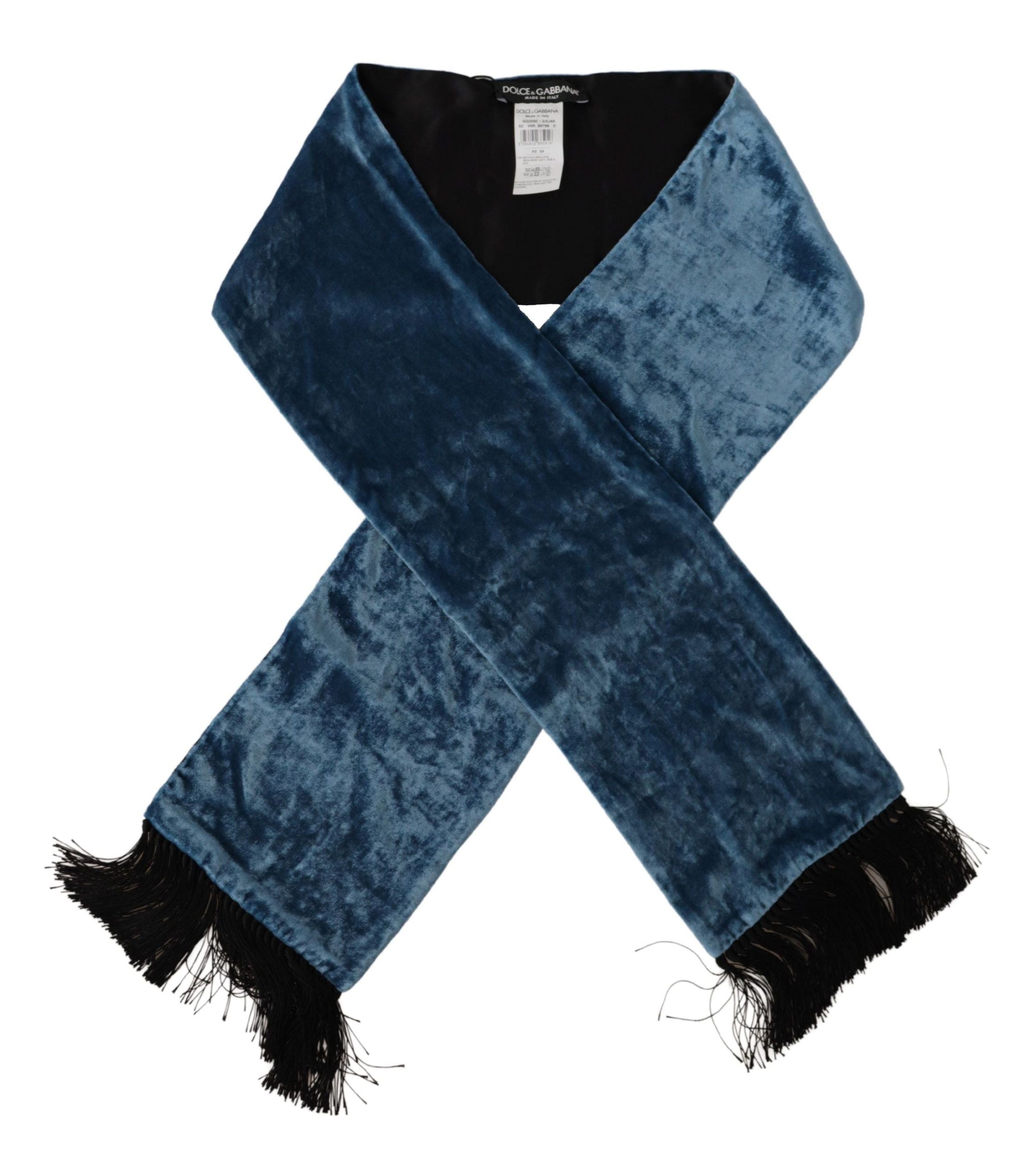 Foulard élégant en soie pour homme Dolce & Gabbana en bleu royal