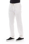 Baldinini Trend White Cotton Men Trouser