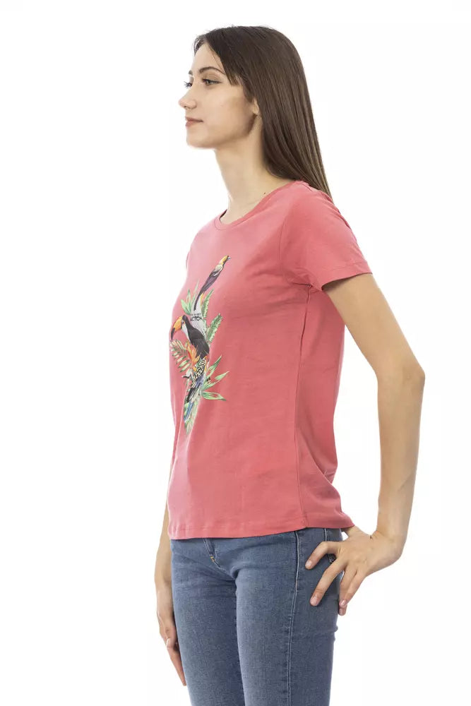 Top Trussardi Action en coton rose pour femme