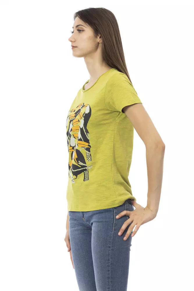 T-shirt Trussardi Action en coton vert pour femme