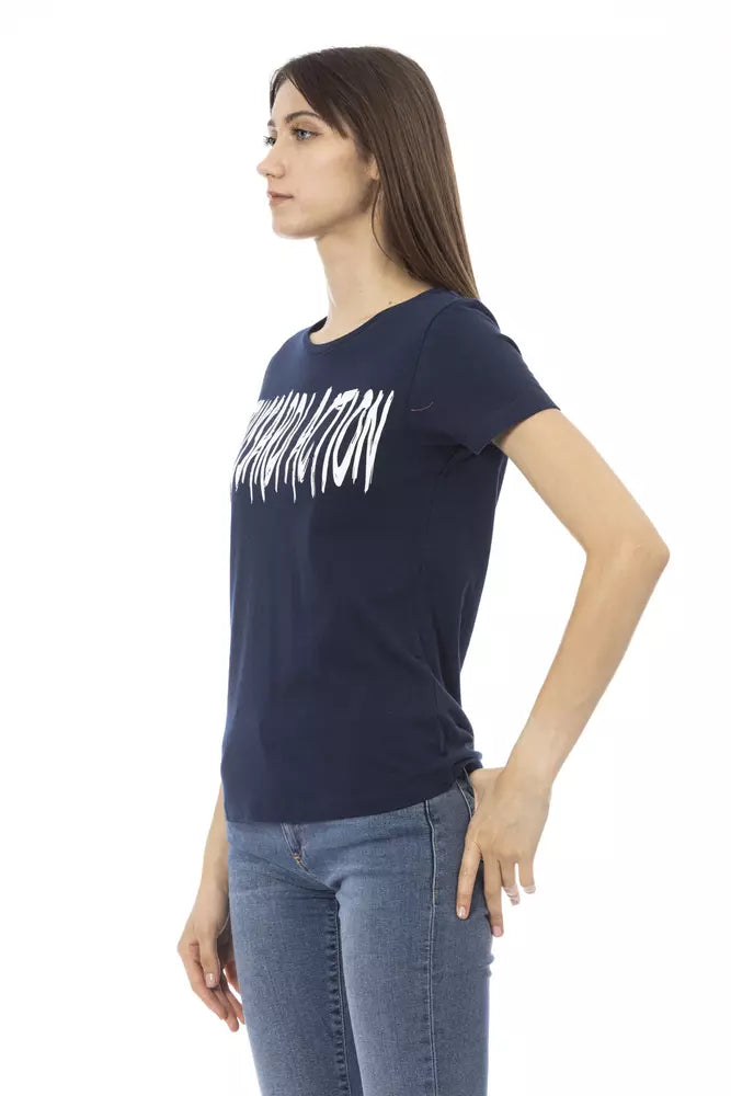 T-shirt Trussardi Action en coton bleu pour femme