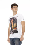 T-shirt blanc en coton pour homme Trussardi Action