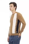 Baldinini Trend Brown Cotton Men Sweater