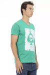 T-shirt Trussardi Action en coton vert pour homme