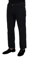 John Galliano Elegante schwarze Mainline-Baumwolljeans