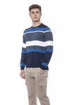 Conte of Florence Blue Cotton Men Sweater