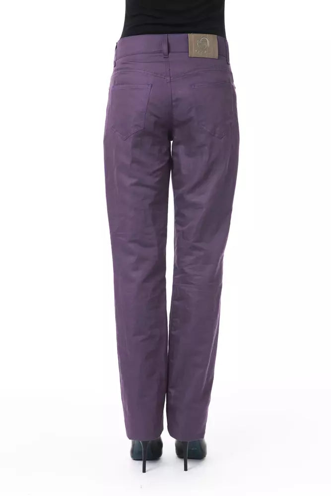 BYBLOS Lila Baumwolle Damen Hose