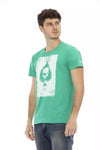 T-shirt Trussardi Action en coton vert pour homme