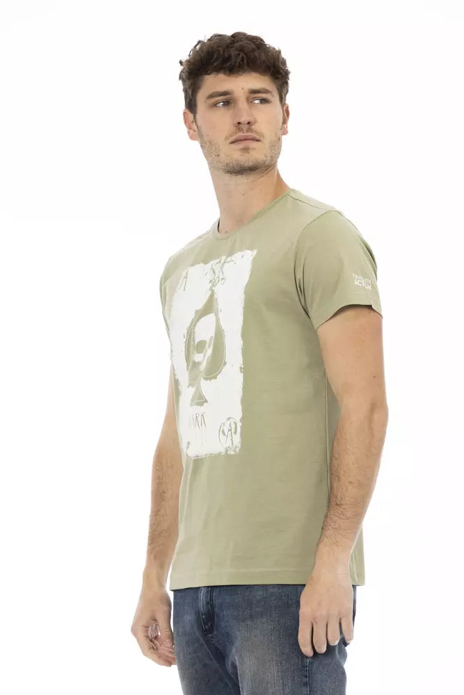 Trussardi Action Grünes Baumwoll-T-Shirt für Herren