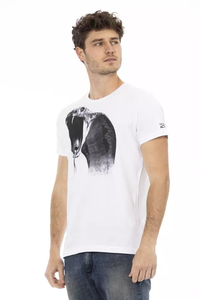 Trussardi Action Weißes Baumwoll-T-Shirt für Herren