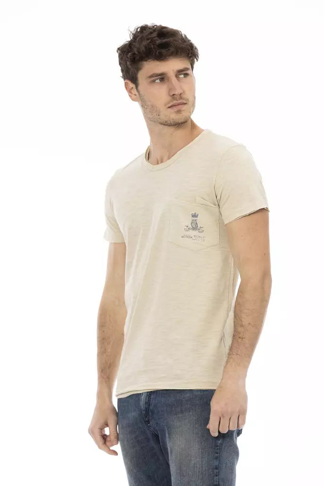 T-shirt Trussardi Action en coton beige pour homme