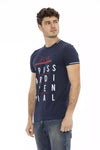 T-shirt Trussardi Action en coton bleu pour homme