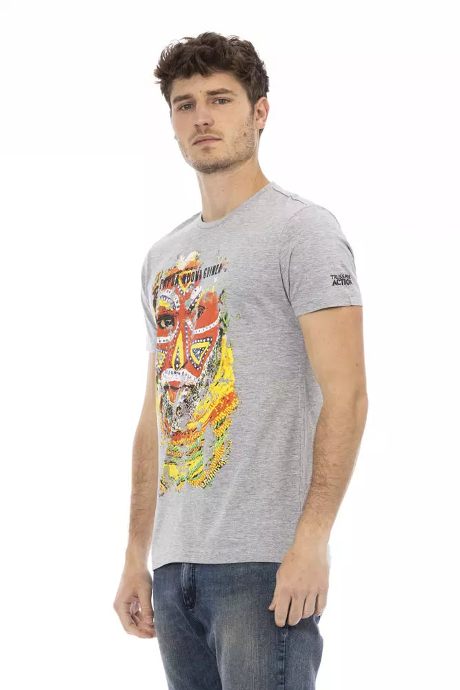 T-shirt Trussardi Action en coton gris pour homme