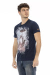 T-shirt Trussardi Action en coton bleu pour homme