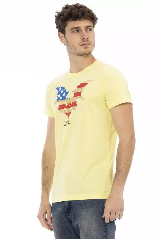 T-shirt Trussardi Action en coton jaune pour homme