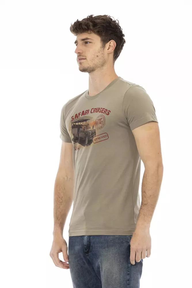 T-shirt Trussardi Action en coton vert pour homme