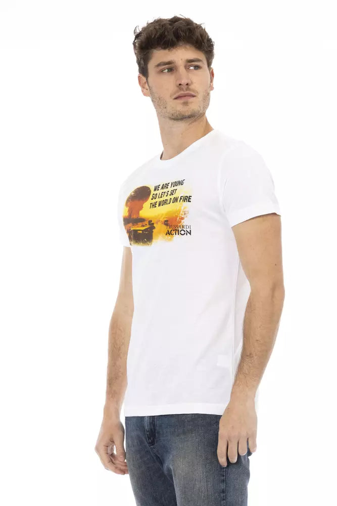 T-shirt Trussardi Action en coton blanc pour homme