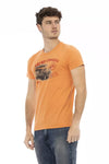 T-shirt Trussardi Action en coton orange pour homme