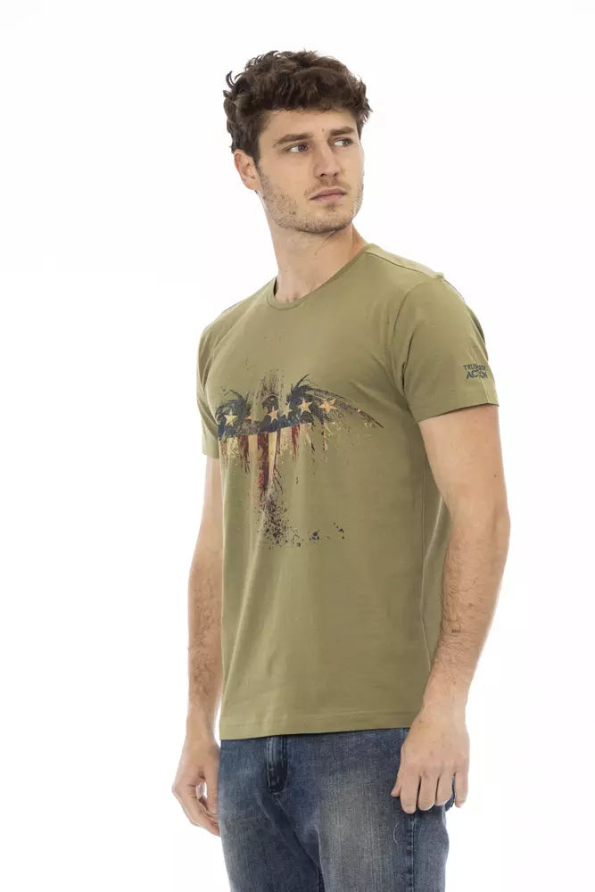 T-shirt Trussardi Action en coton vert pour homme