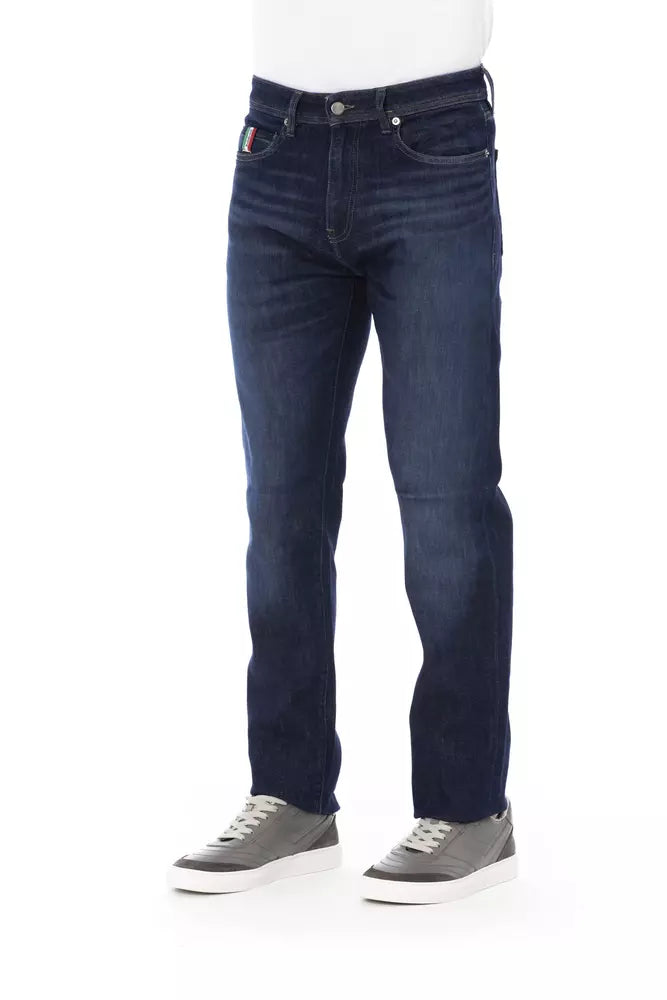 Baldinini Trend Blue Cotton Men Jeans