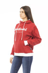 Baldinini Trend Roter Baumwoll-Hoodie für Damen