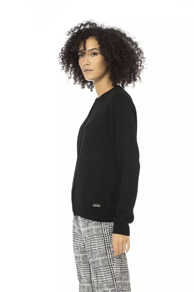 Baldinini Trend Schwarzer Wollpullover für Damen